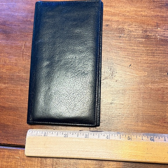 Black Leather Bosca Vintage Checkbook Wallet - Picture 6 of 6